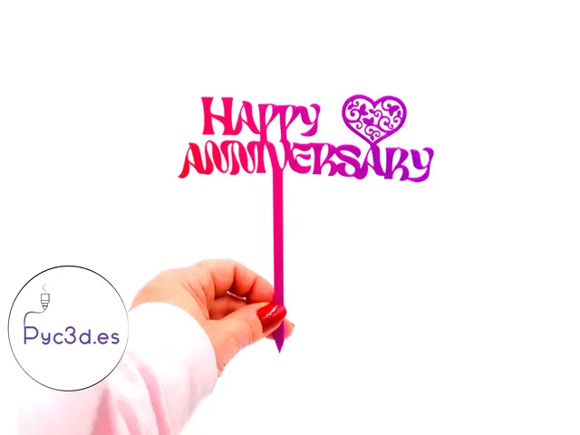 HAPPY ANNIVERSARY CAKE TOPPER