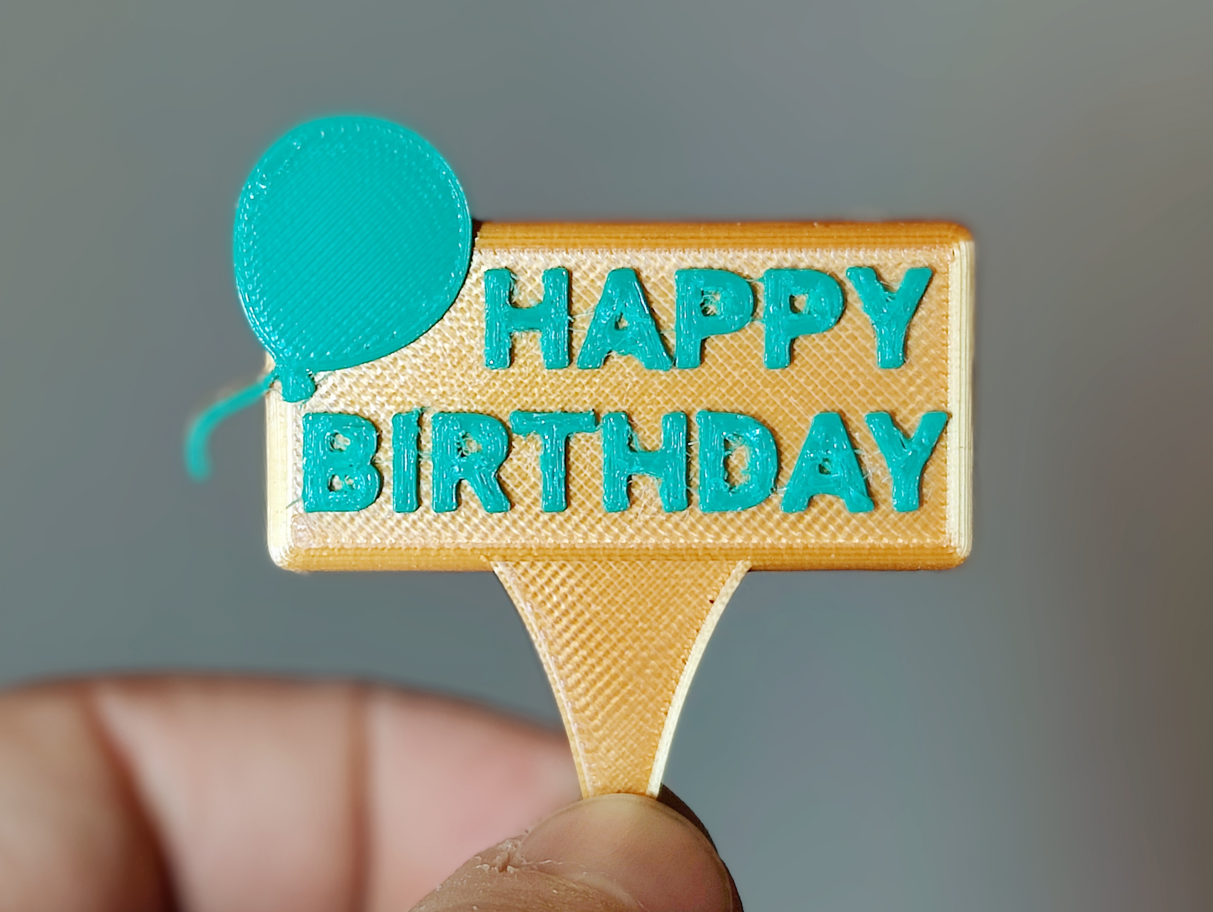 Happy Birthday Cake Topper - Customizable