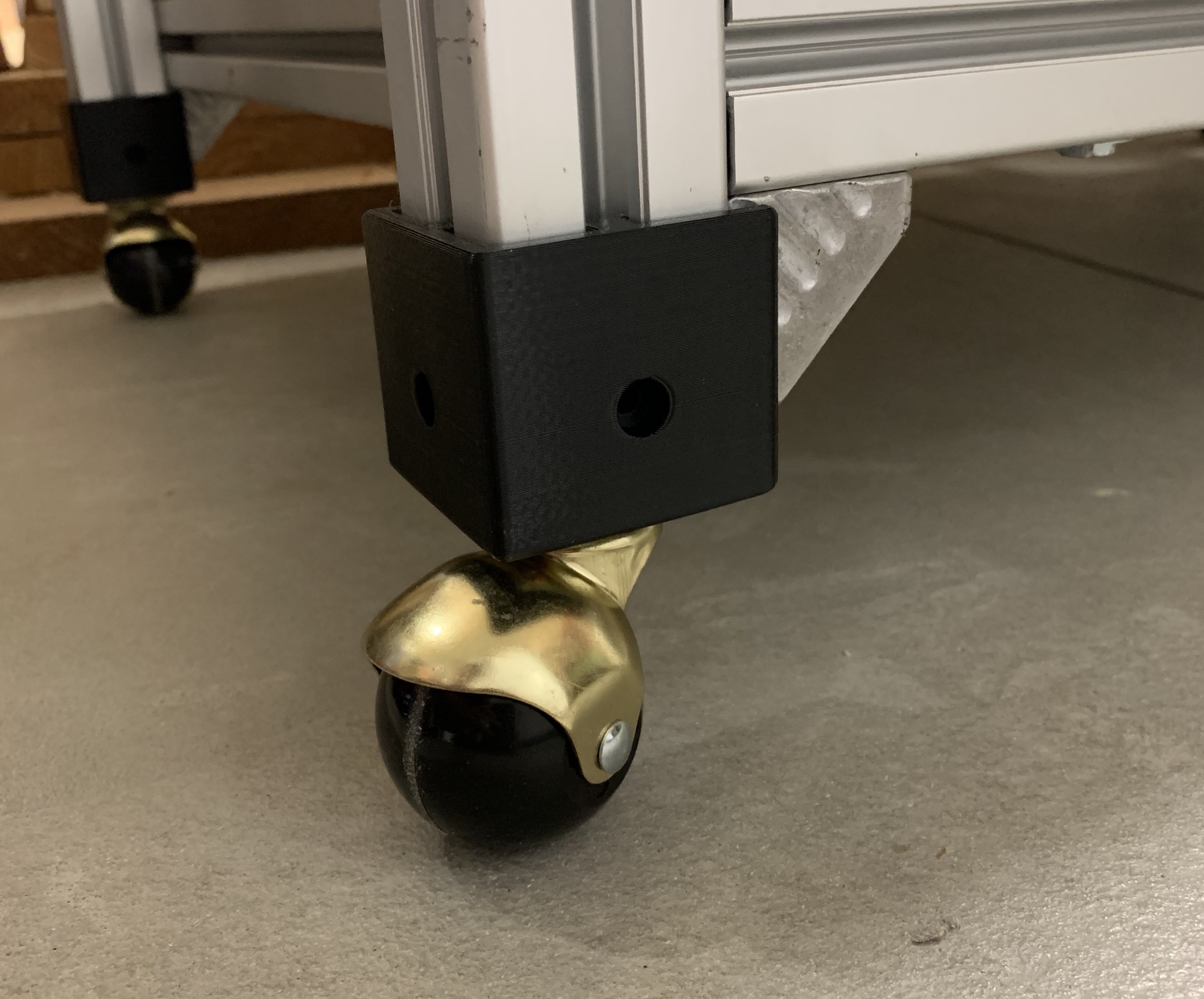 45x45 Aluminum TSlot Caster Adapter by colossatr0n Download free STL