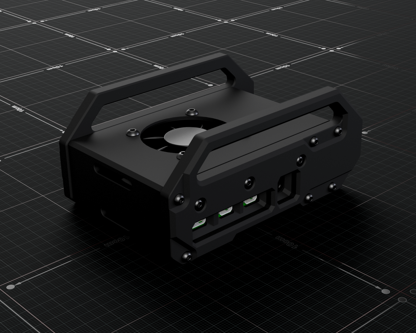 Miniatura 2 do modelo 3D Raspberry Pi 4 Case (V2)