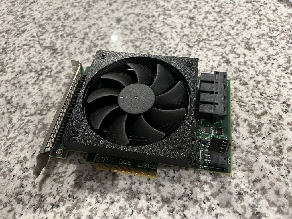 LSI 9300-16i Noctua NF-A9x14 Fan Shroud by BlackHornet | Download free
