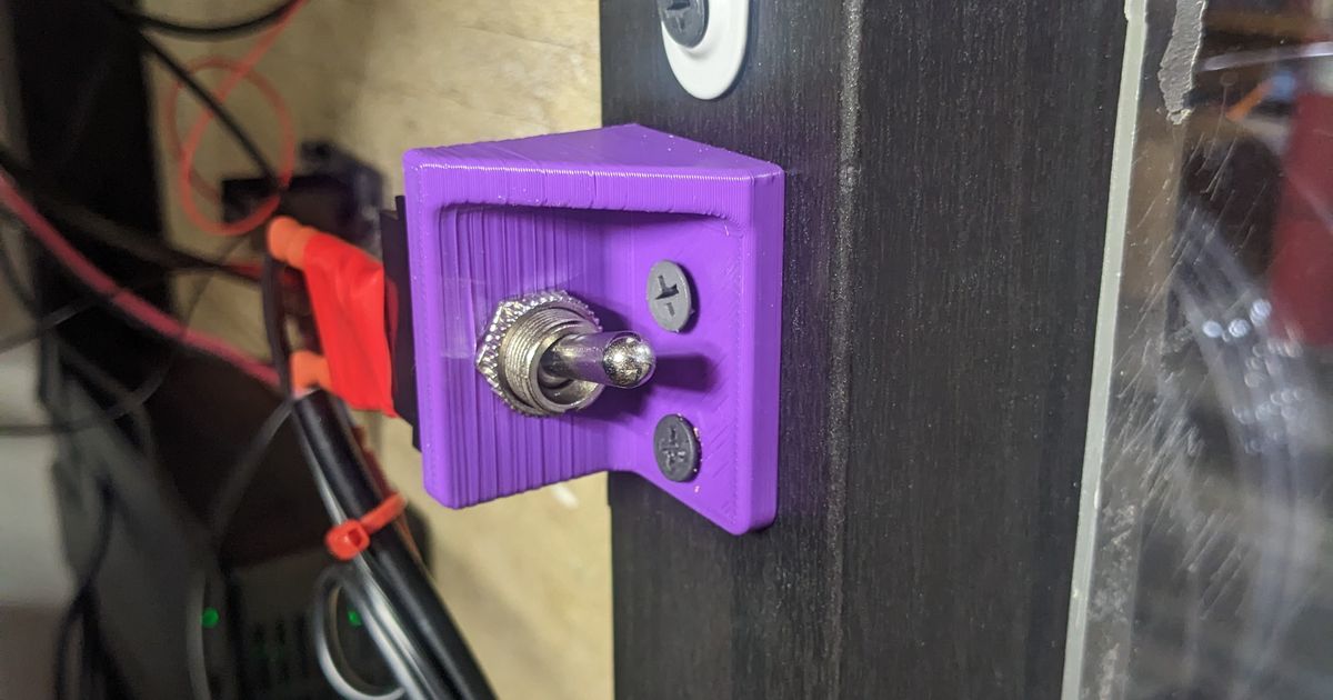 Toggle Switch Mount by Inverted Pursuits Lab Download free STL model