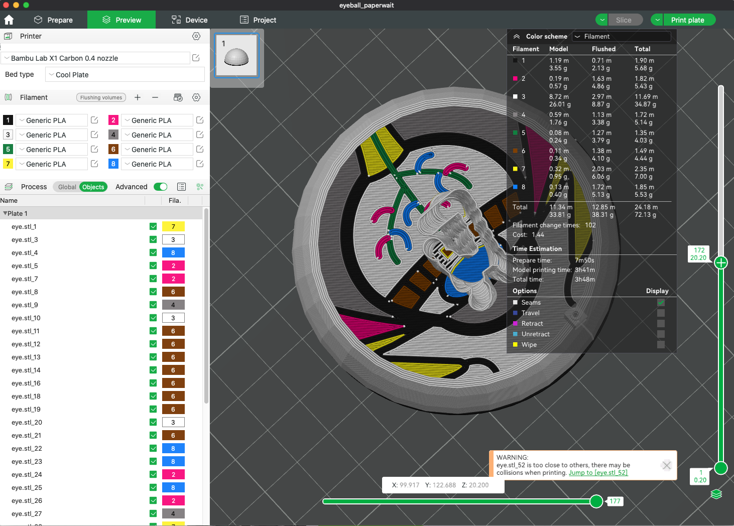 2D Eyeball Paperweight by Clara Kim Download free STL model