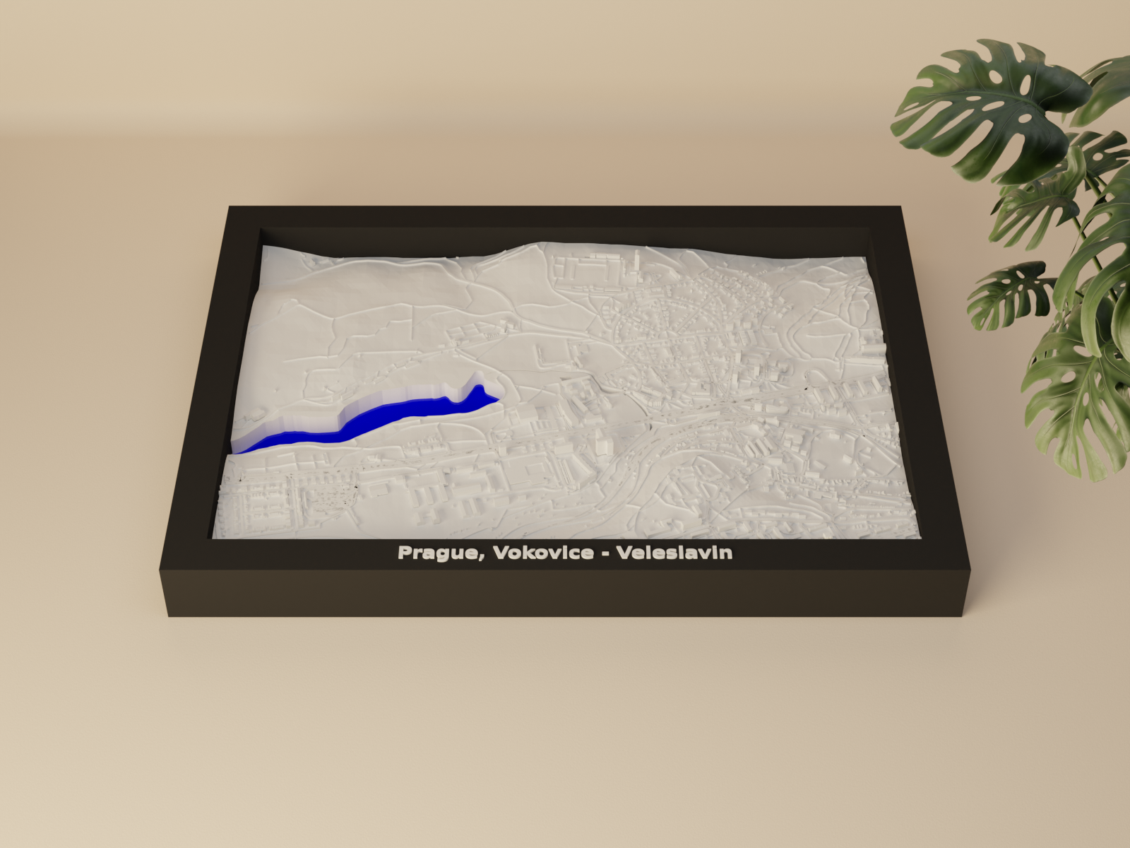 Prague, Vokovice - Veleslavin, Czechia - 3D Miniature