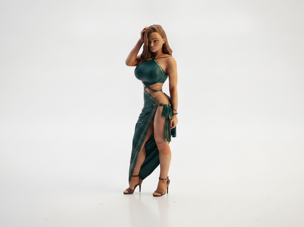 Curvy Lady Figurine Female Figure 3D Printable