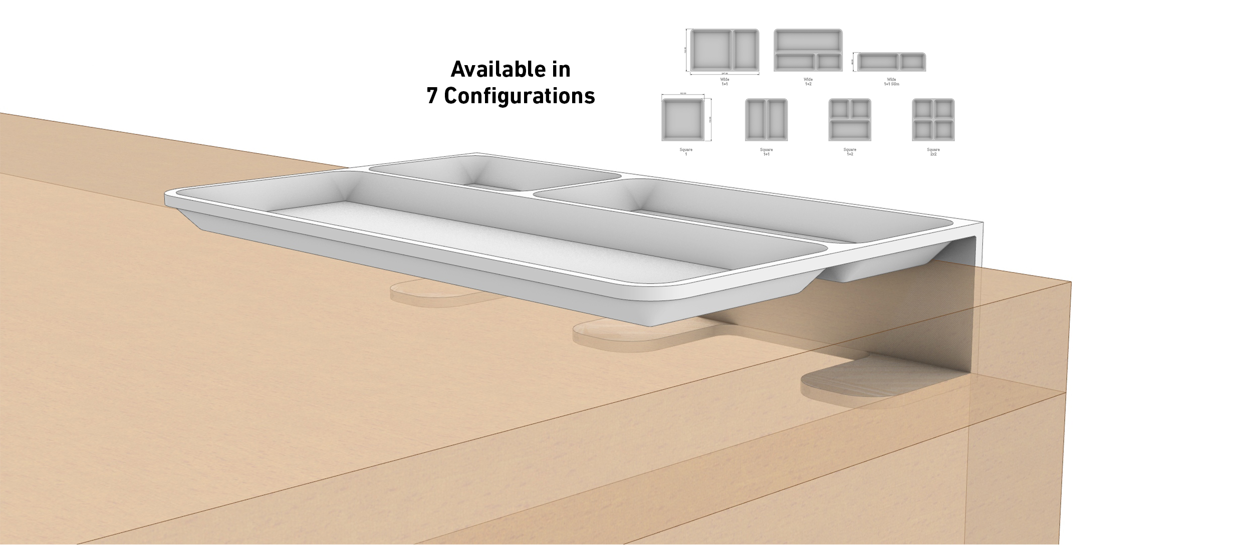 Stay-In-Place Catch-All Tray (sized for Ikea Corras nightstand)