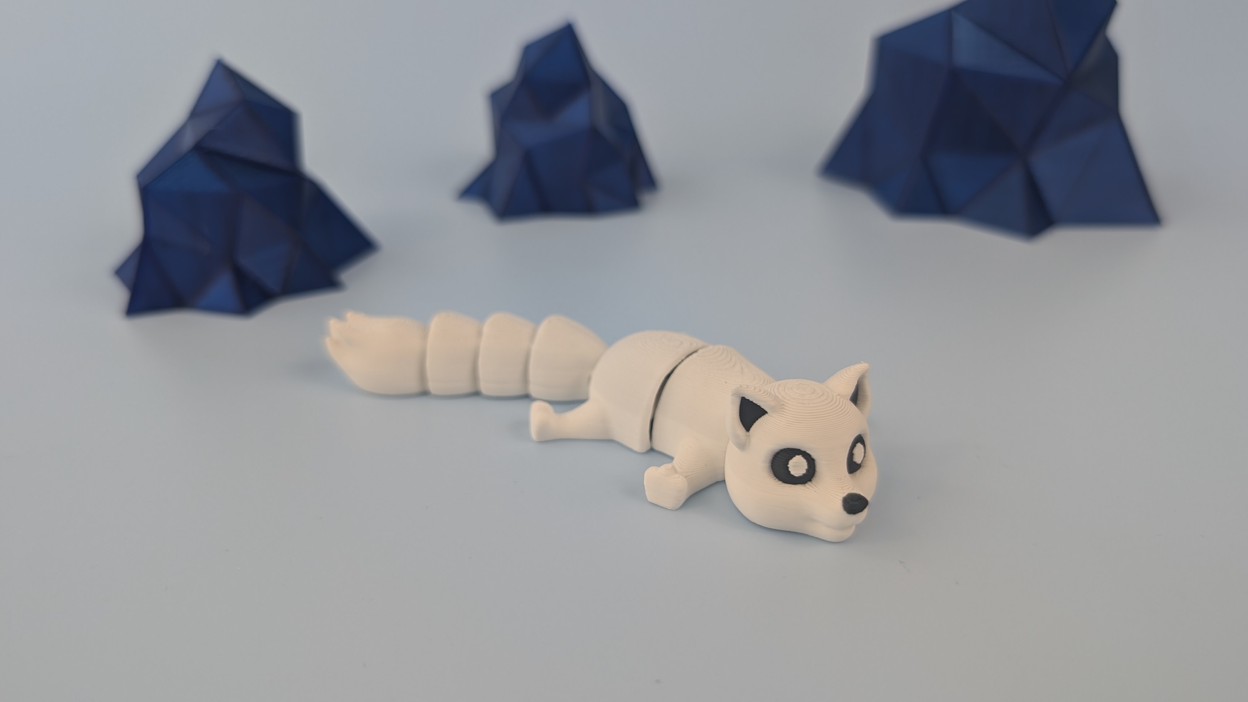 Arctic Fox- Articulated Keychain Figure