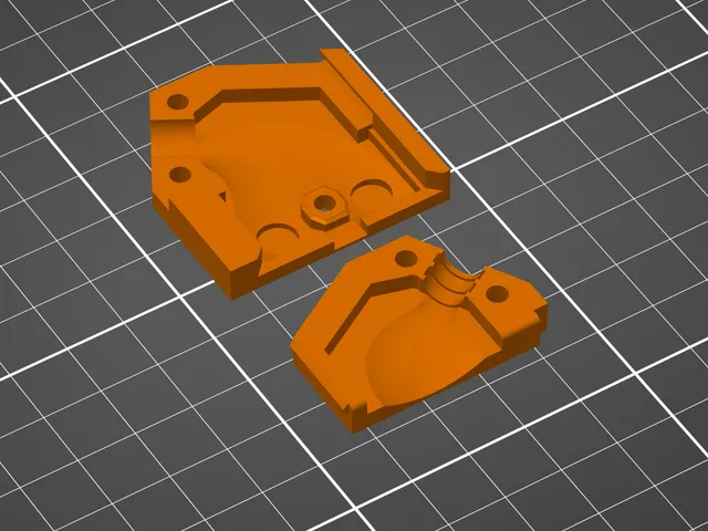 longer 60° Angled heatbed cable cover + guided bottom
