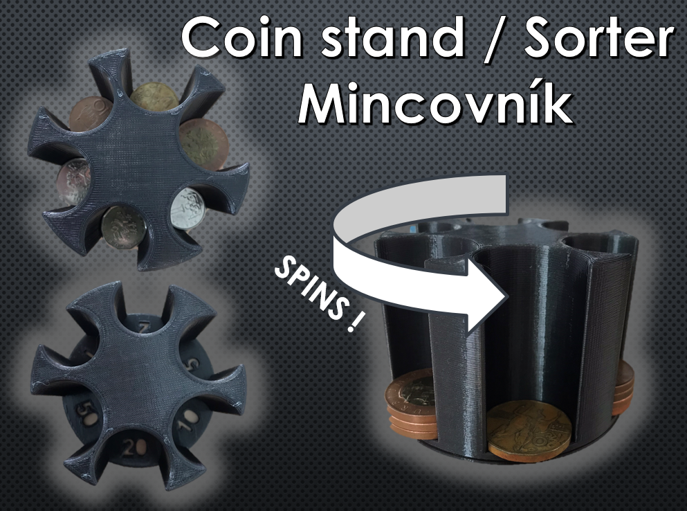 Coin stand - sorter  / Stojan na mince.