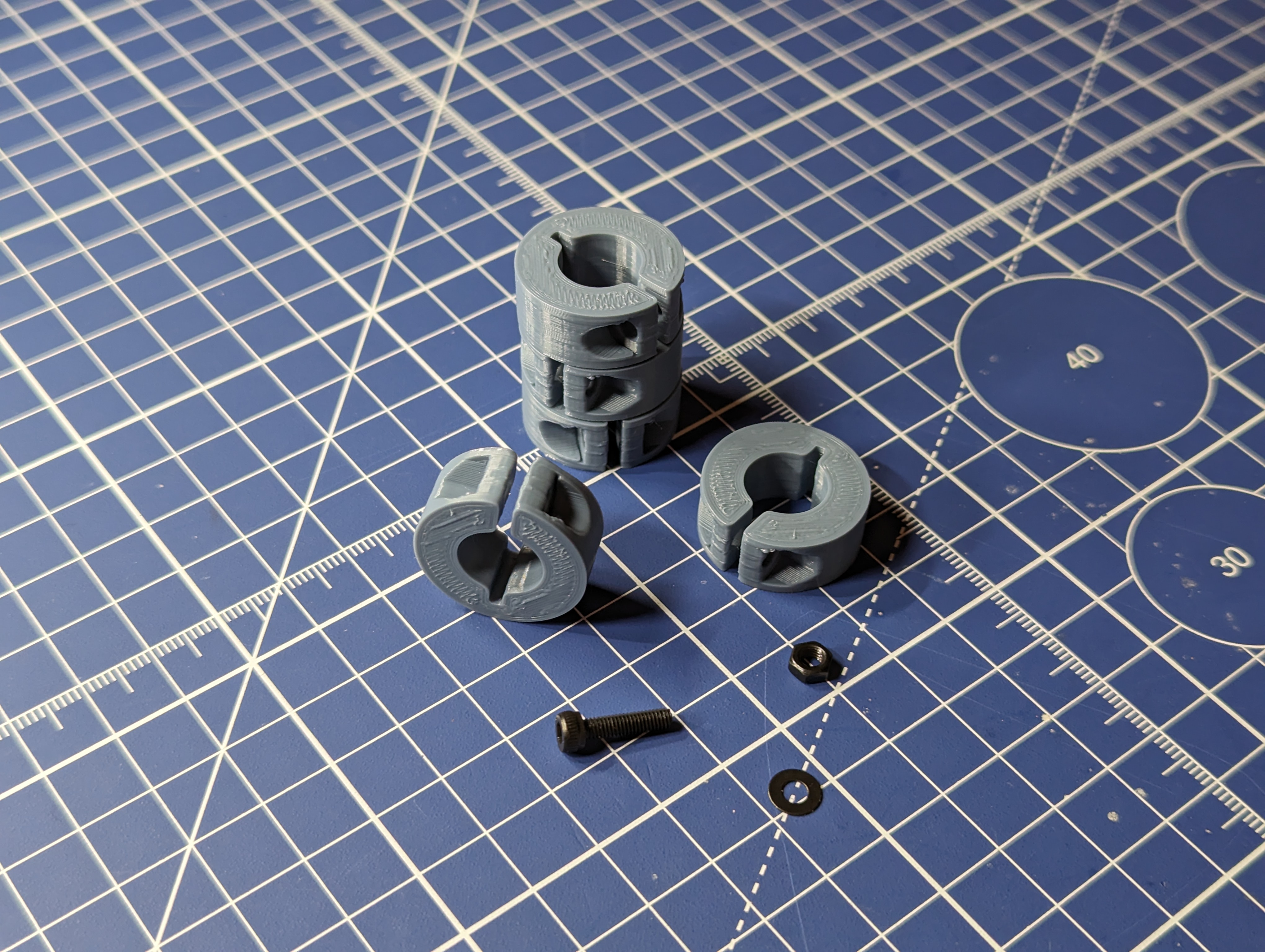 Shaft Clamp for Cracked Gas Stove Knob 3D model thumbnail