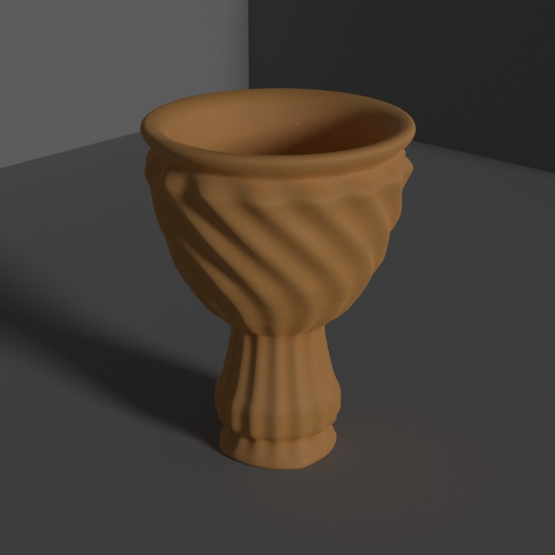 goblet CUP twisted Spiral Translusent