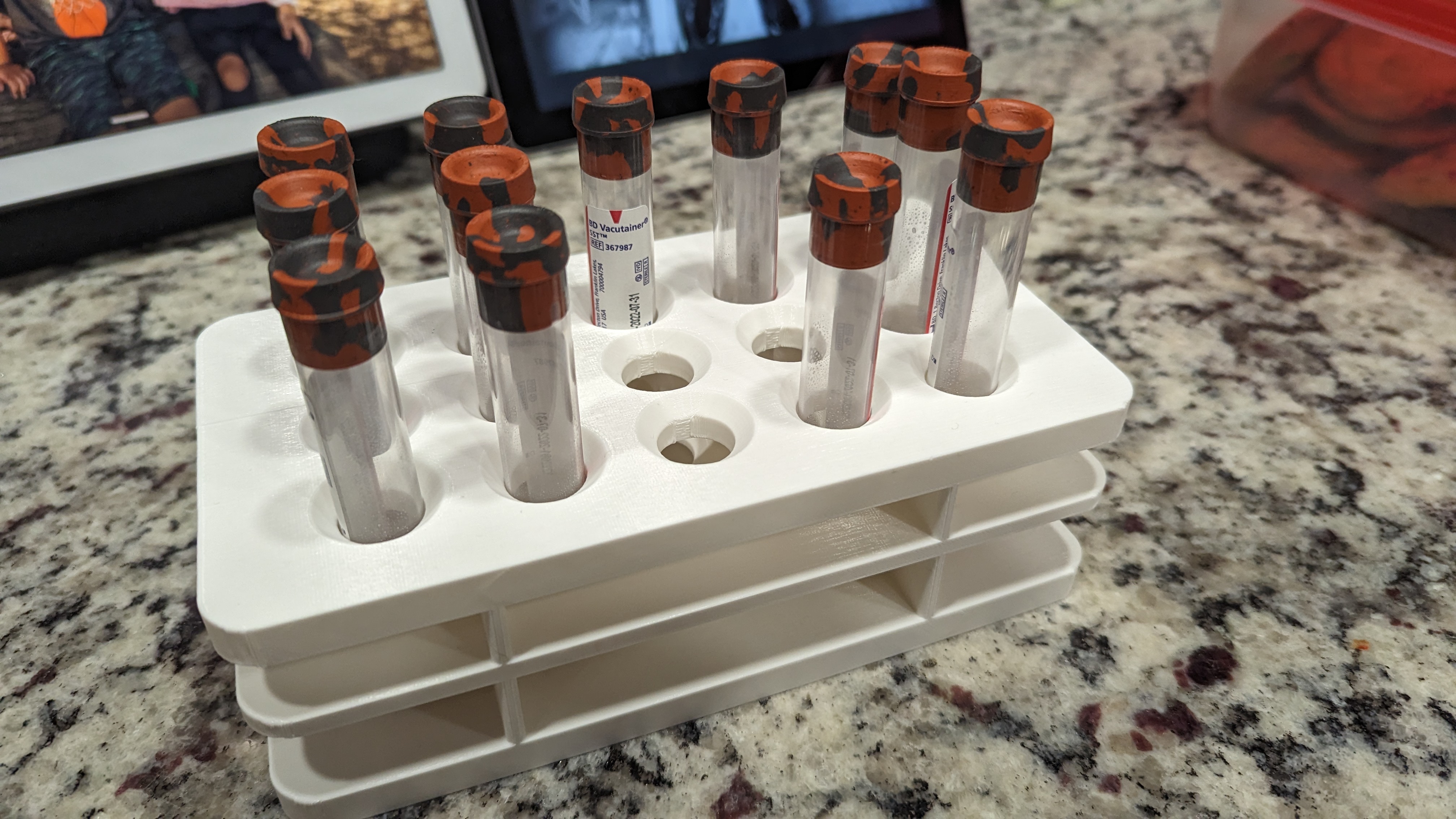 Blood Collection Tube Rack by eroedig Download free STL model