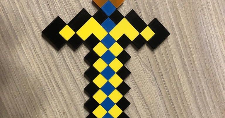 Mincraft Sward 4 Colors By Alex V Download Free STL Model 