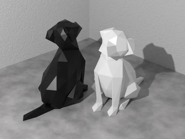 Low Poly Puppy Dog (Head Tilt)