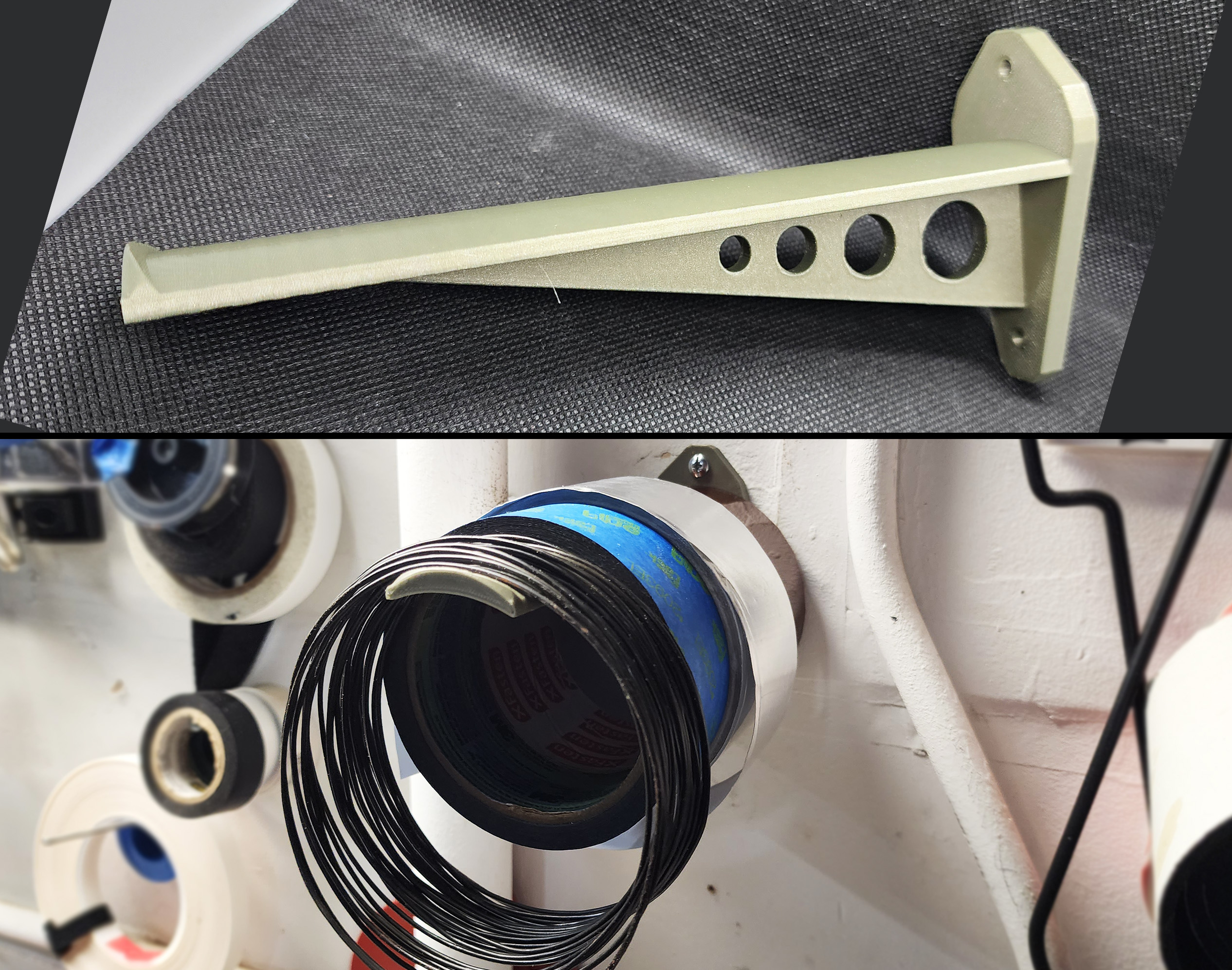 Tape Roll Holder Stacked WallMounted by Triple G Download free STL model