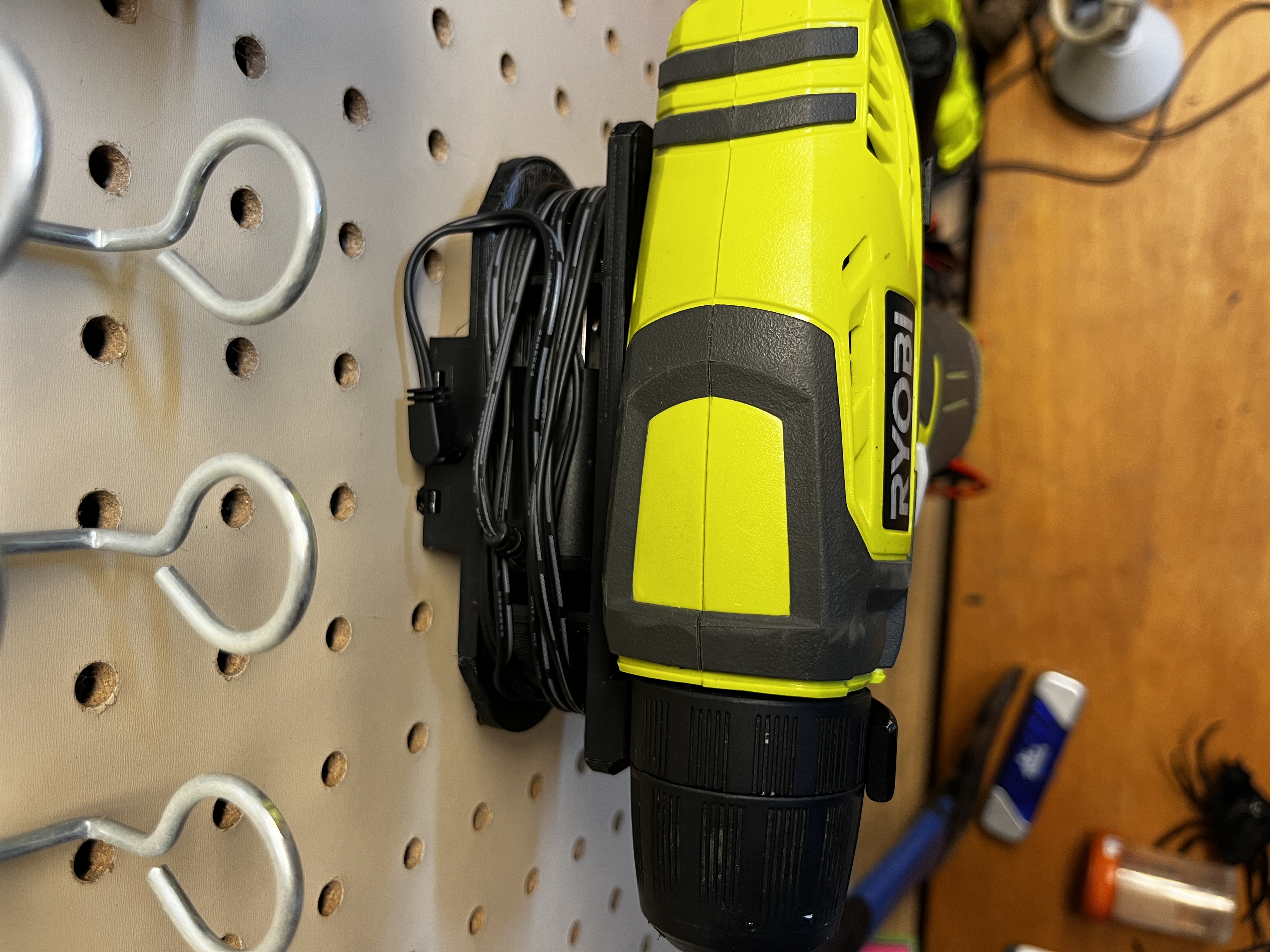 Ryobi Drill Holder for Peg Board 3D model thumbnail