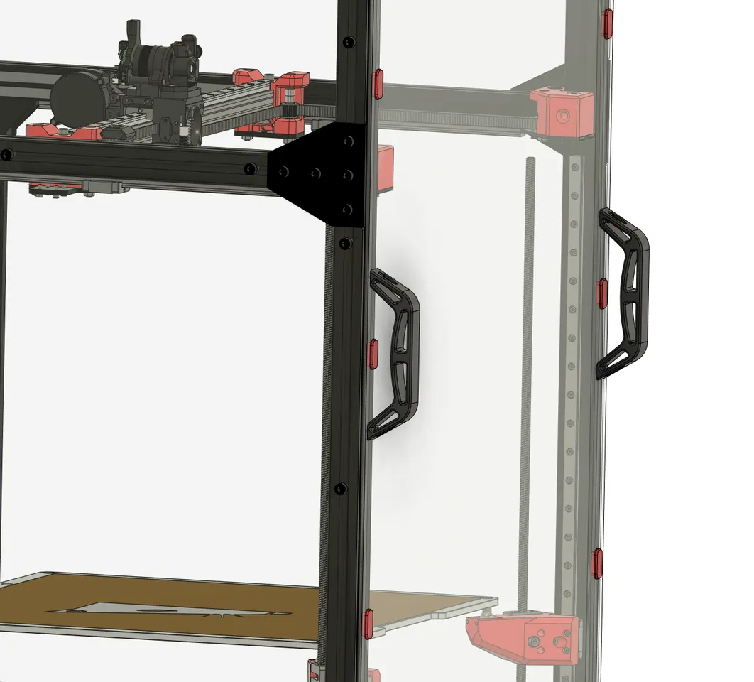 VzBot-style handle for 3030 extrusions by D!nu | Download free STL