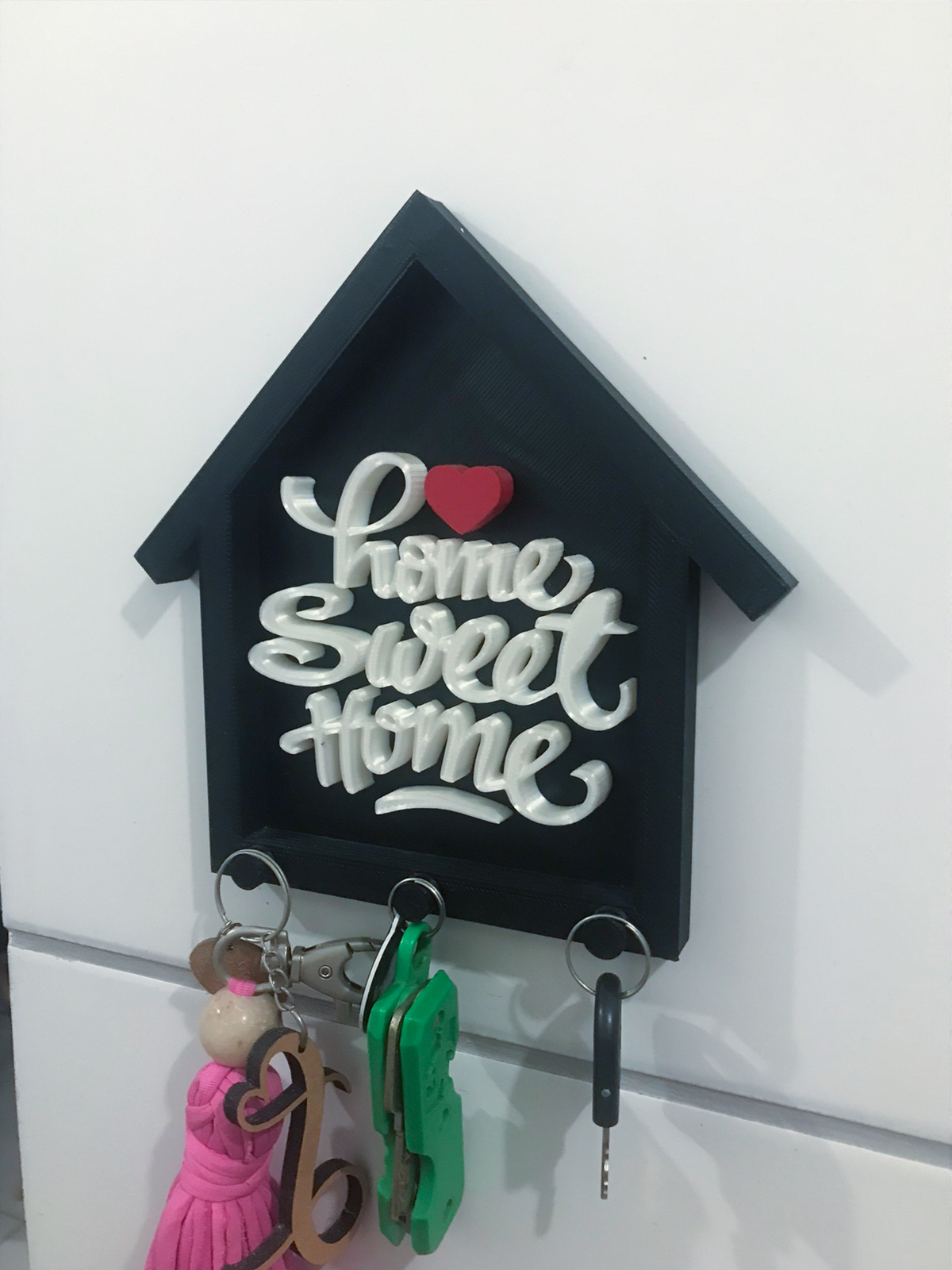Key Holder Home Sweet Home by d3sktup Download free STL model