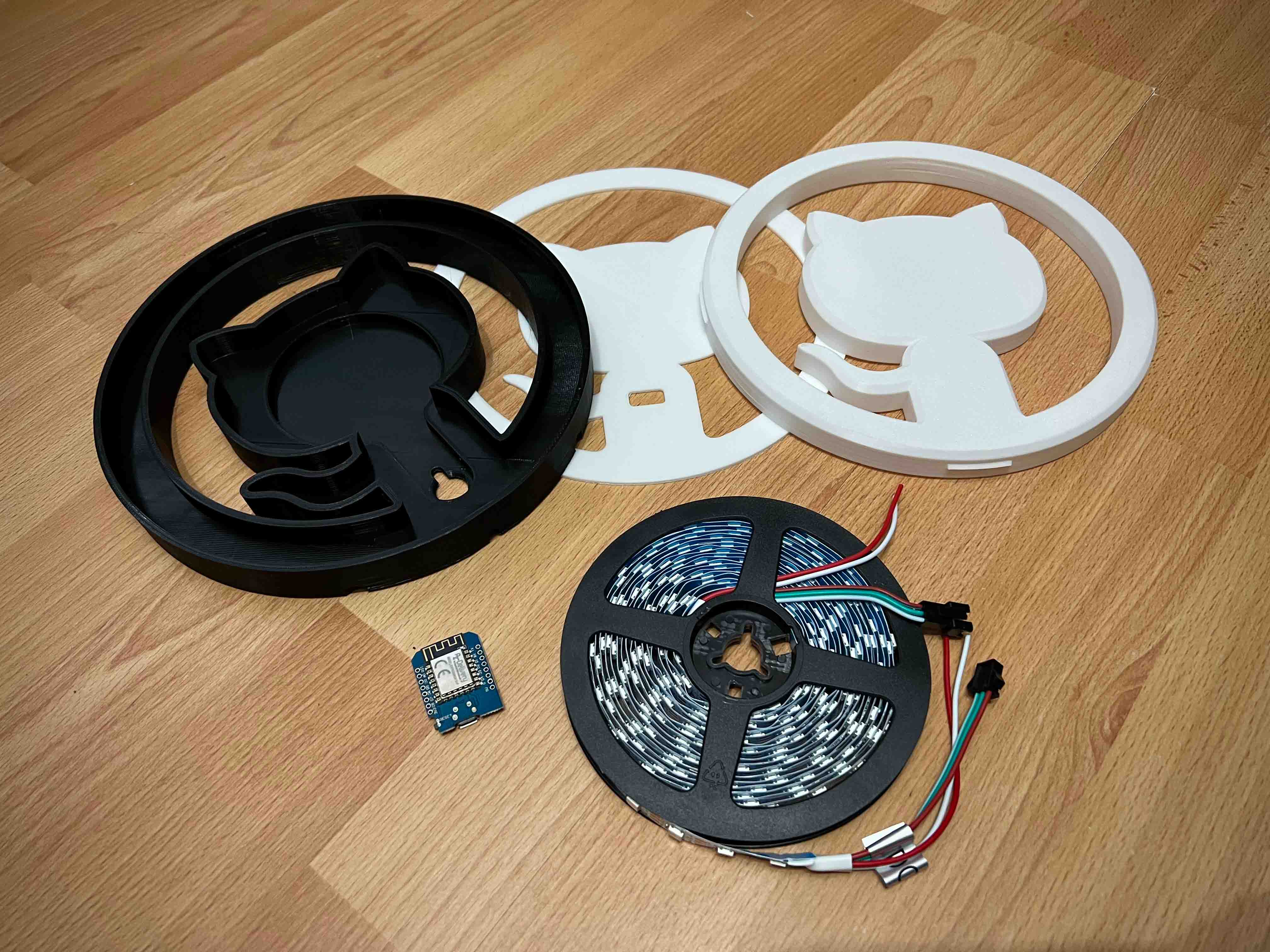 Octolamp - GitHub inspired wifi powered smart esp8266 lamp / sign — thumbnail 2