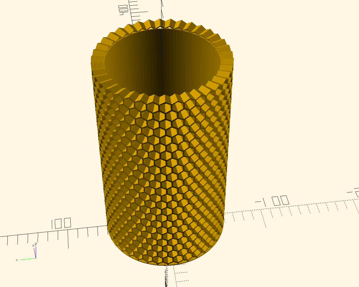 Parametizeable Honeycomb Shade