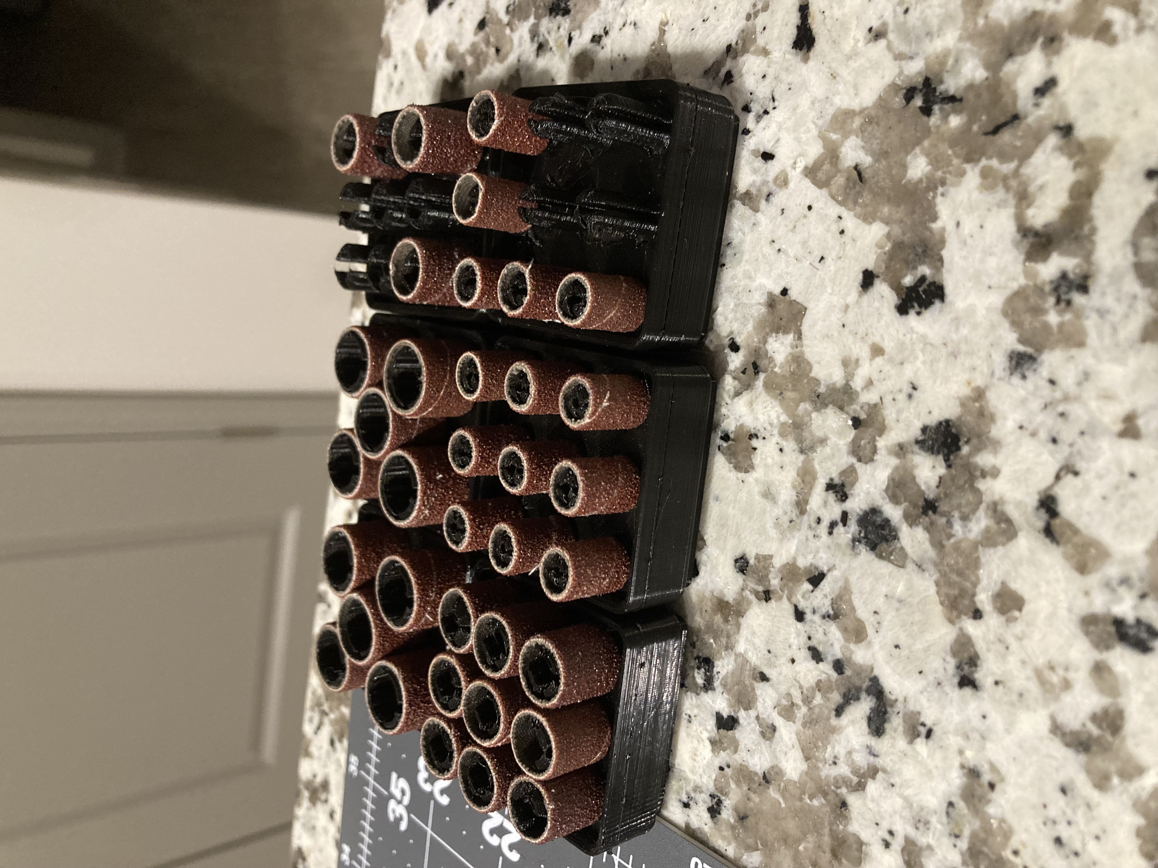 gridfinity sanding wheel organizer set 3D model thumbnail