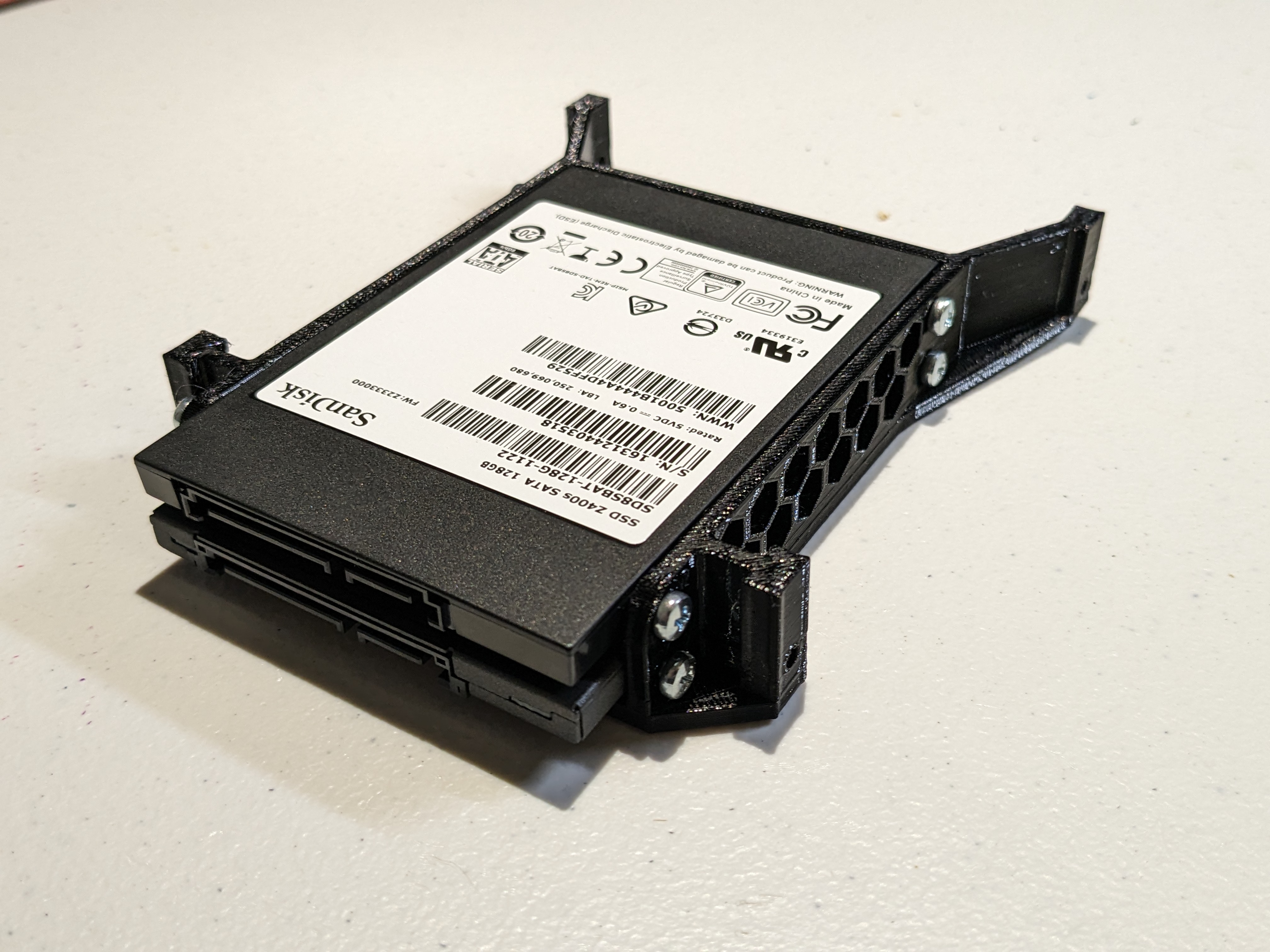 Double 2.5 to 3.5 SSD HDD bay adapter