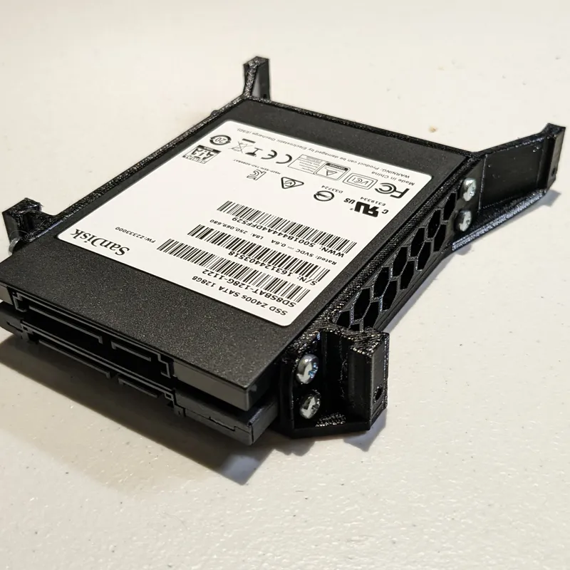 2-5 to 3-5 bay dual hard disk drive hdd ssd Free 3D Print Model in PC and  Laptop 3DExport