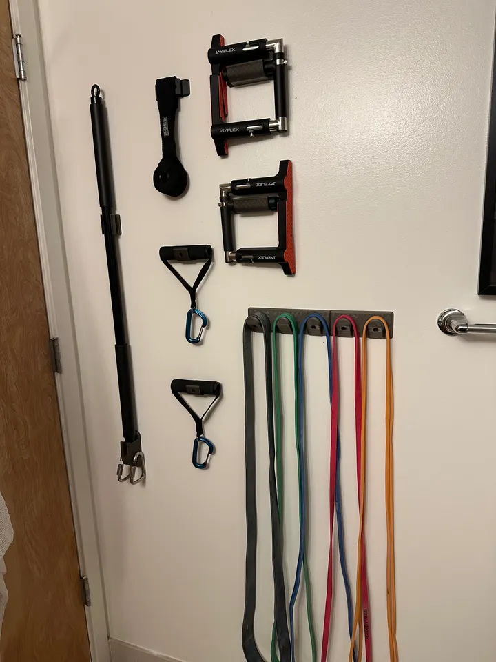 Diy exercise discount band wall mount