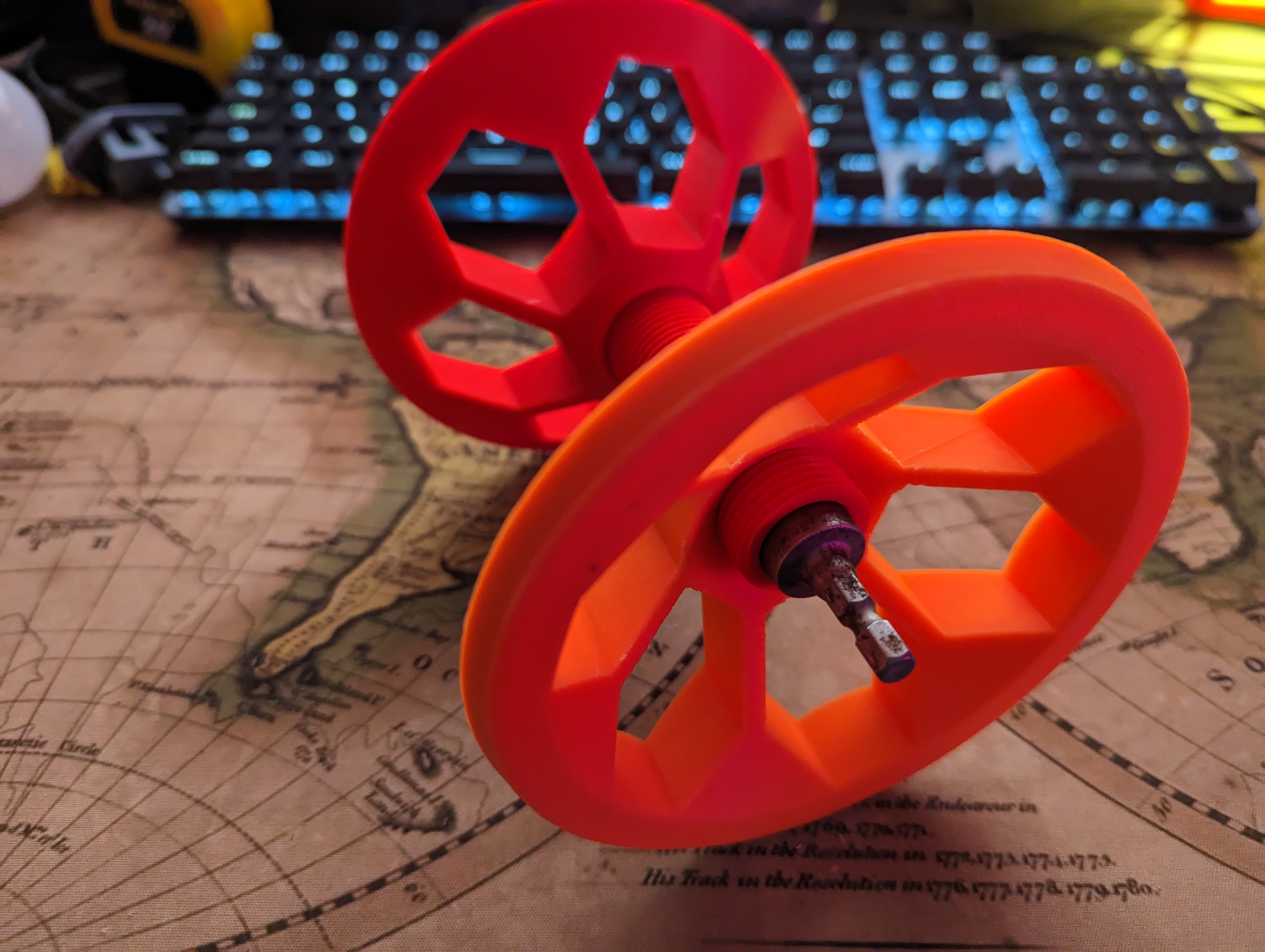 Hex Spool for Drill Chuck Filament Winder