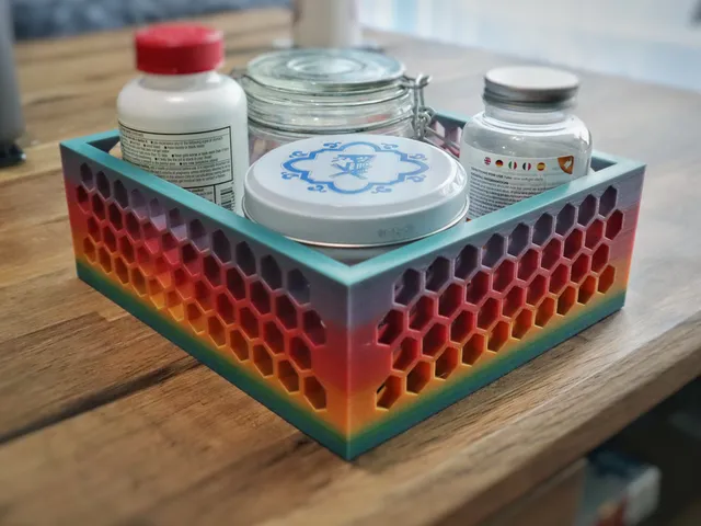 Honeycomb Box Tray Table Organizer!