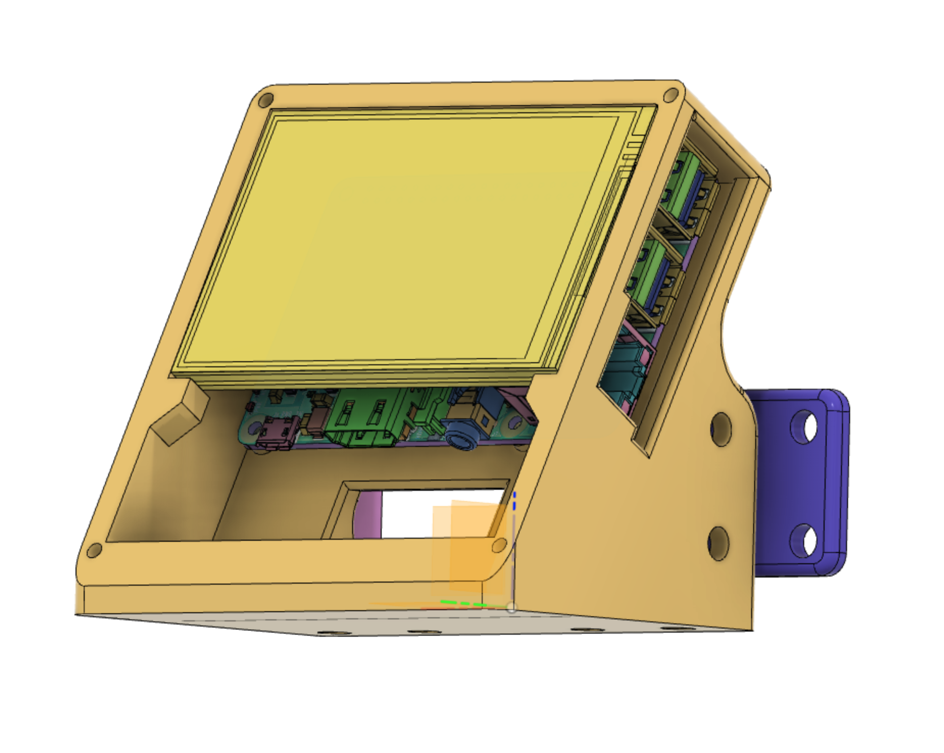 Raspberry PI 3B case with 3.5" touch screen v17 by michelluccote ...