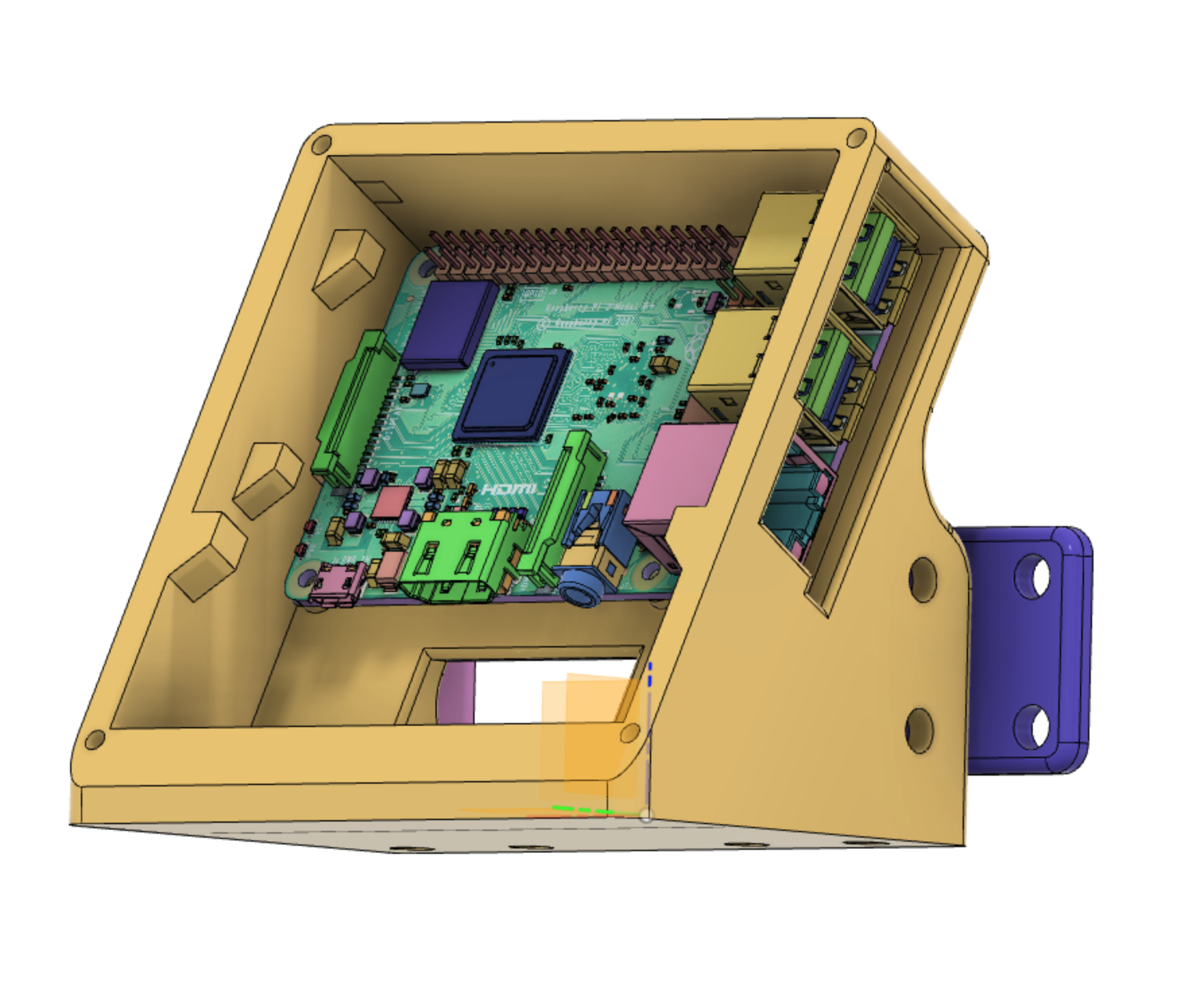 Raspberry PI 3B case with 3.5