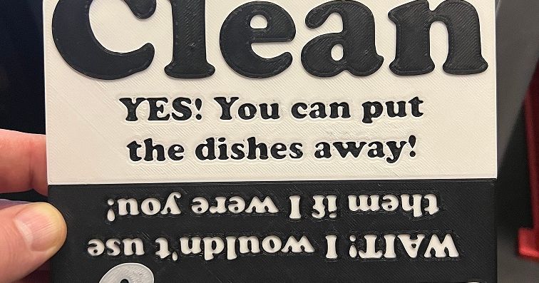 Clean / Dirty Dishwasher sign by PapaPooch | Download free STL model ...