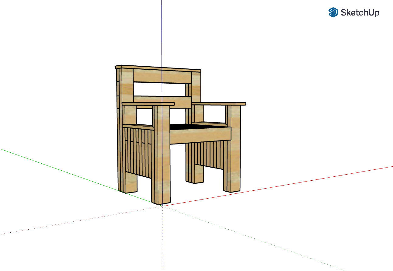 Simple Sturdy Chair by CWalters Download free STL model