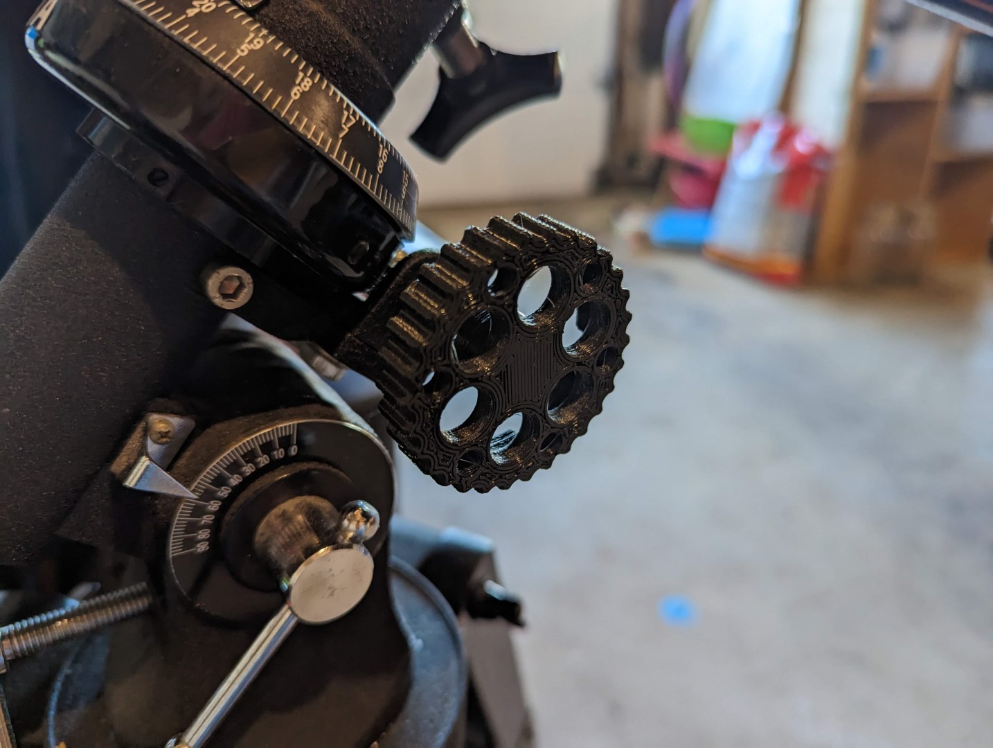 Telescope Slow Motion Knob by Ken Mills Download free STL model