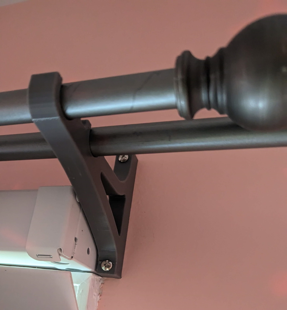 Dual curtain rod holder