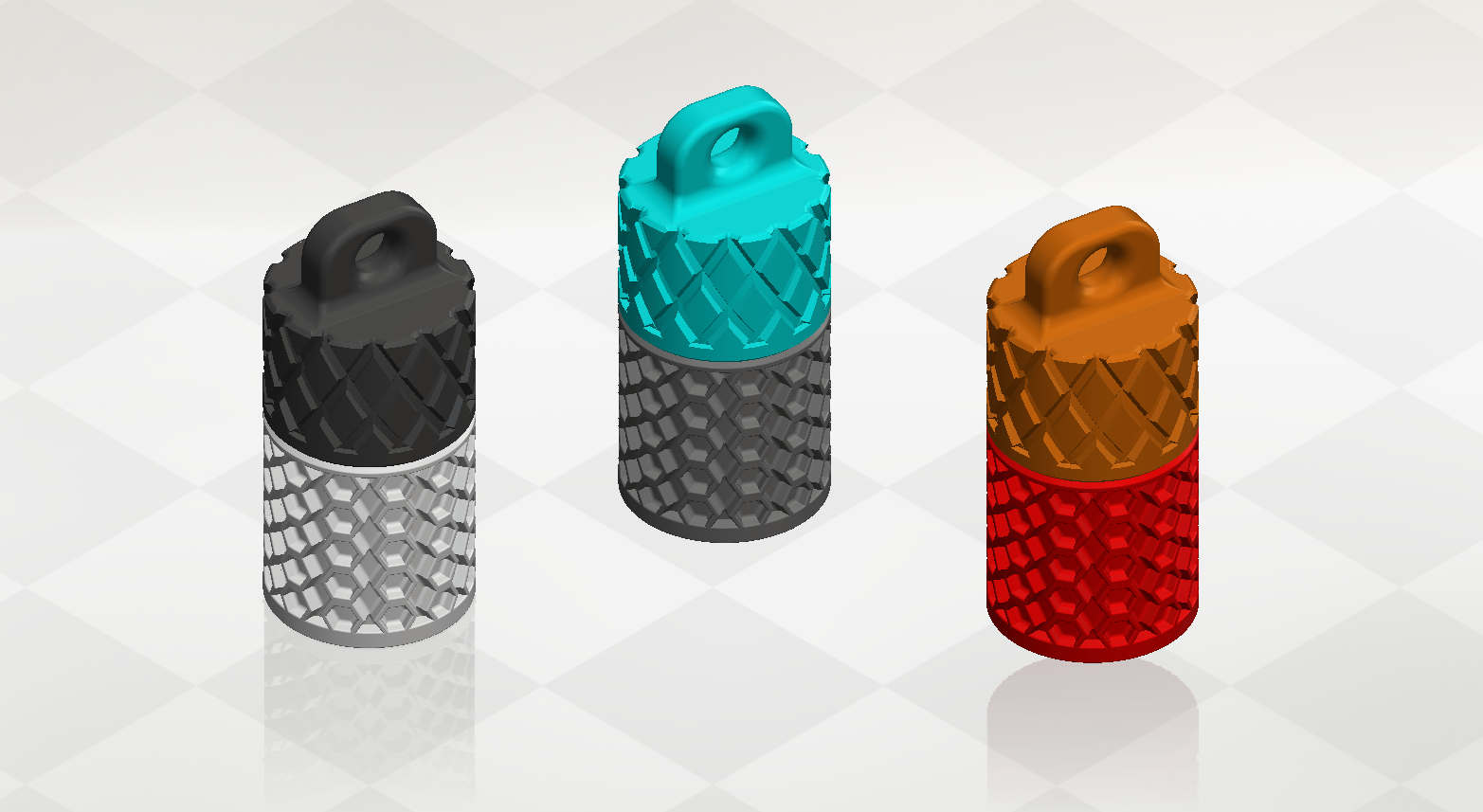Mini Keychain storage with Honeycomb shape.