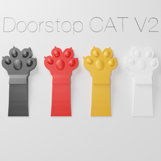 Door stop cat paw