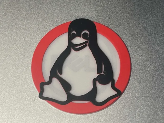 Tux Laptop Badge