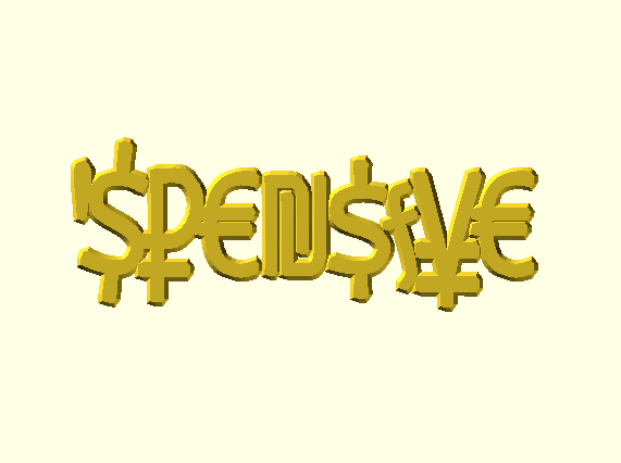 'Spensive Fused Letter Pendant