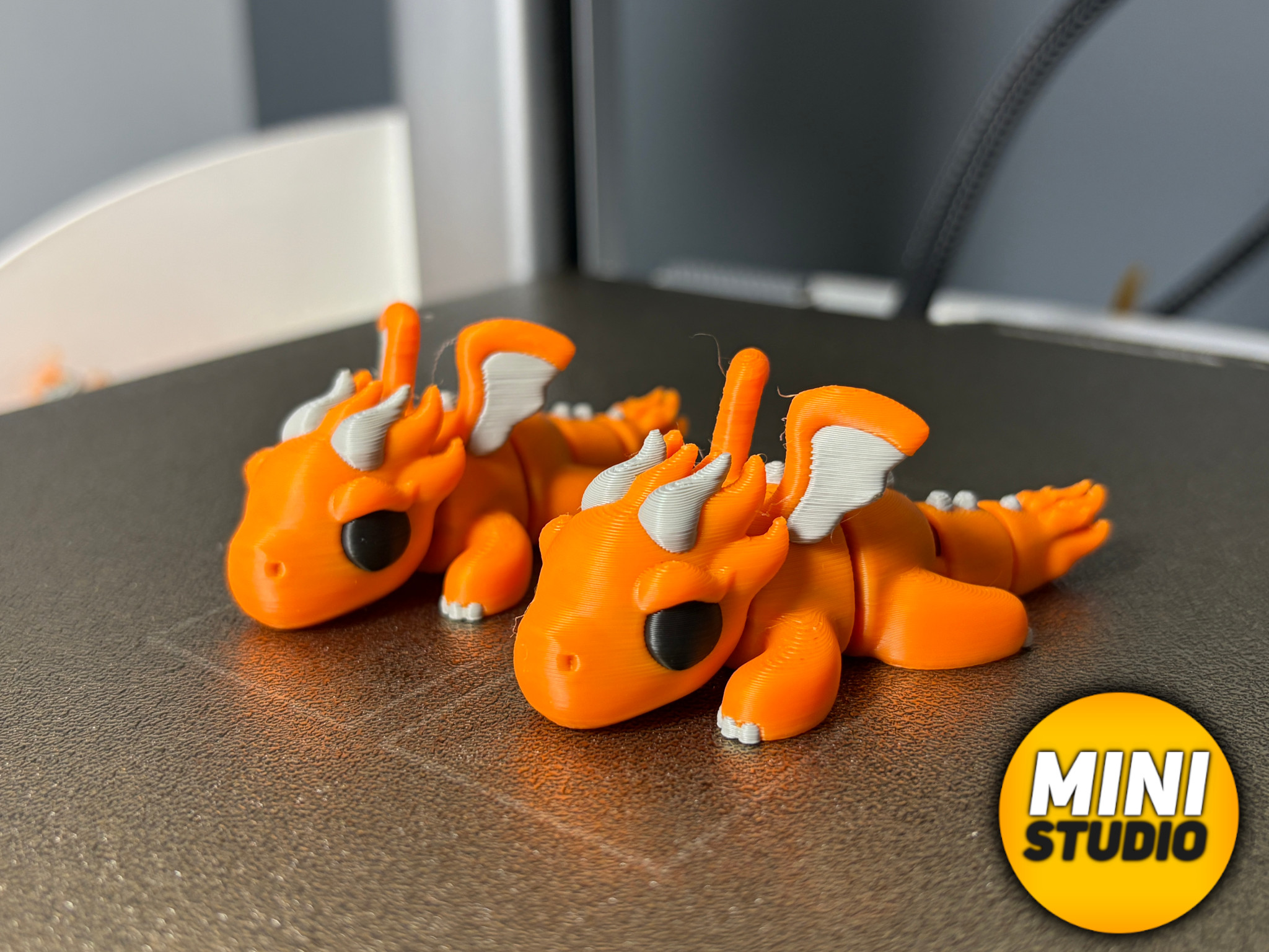 Miniatura 4 do modelo 3D Flexi Flame Dragon + Keychain Version