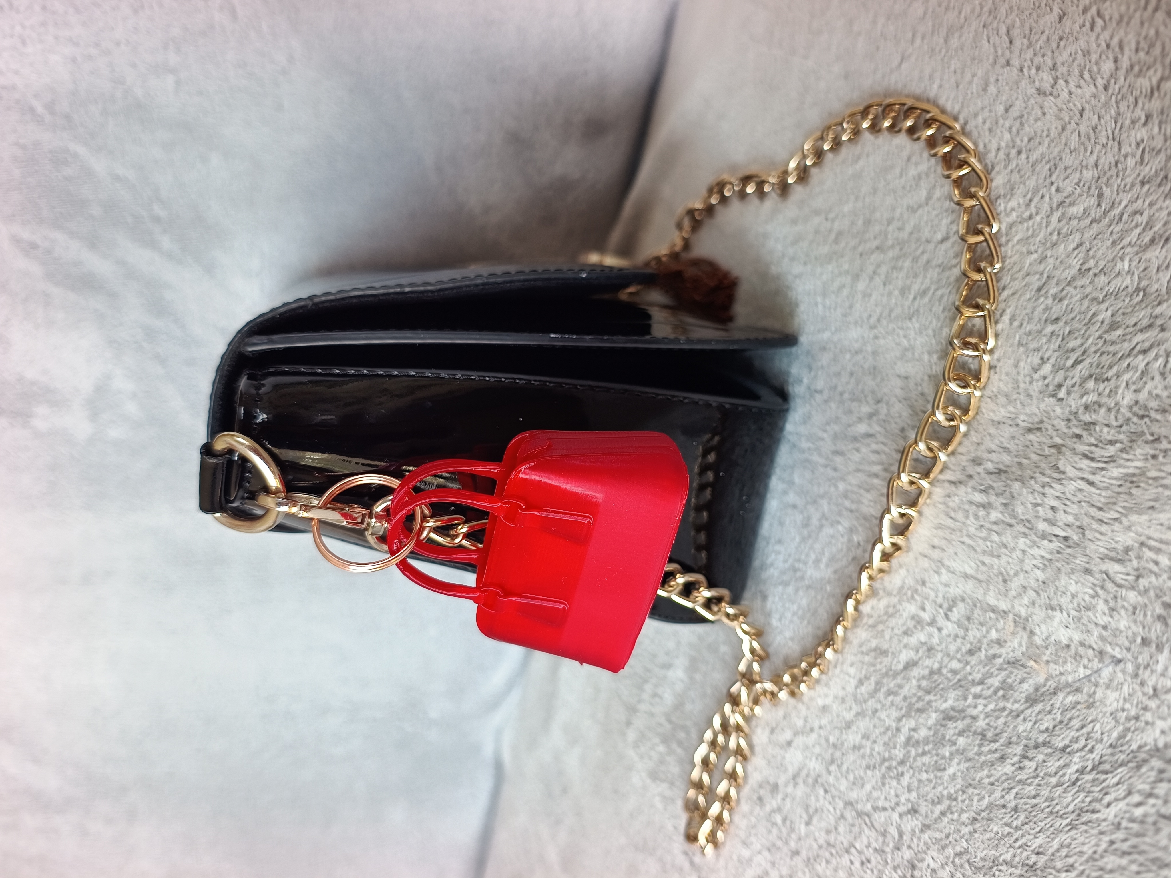 Prada hand bag key chain 3D model