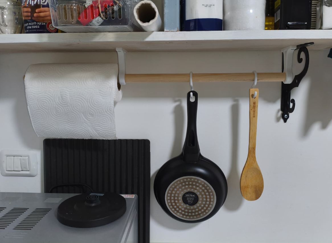 Kitchen hanging rod & Paper towel holder
