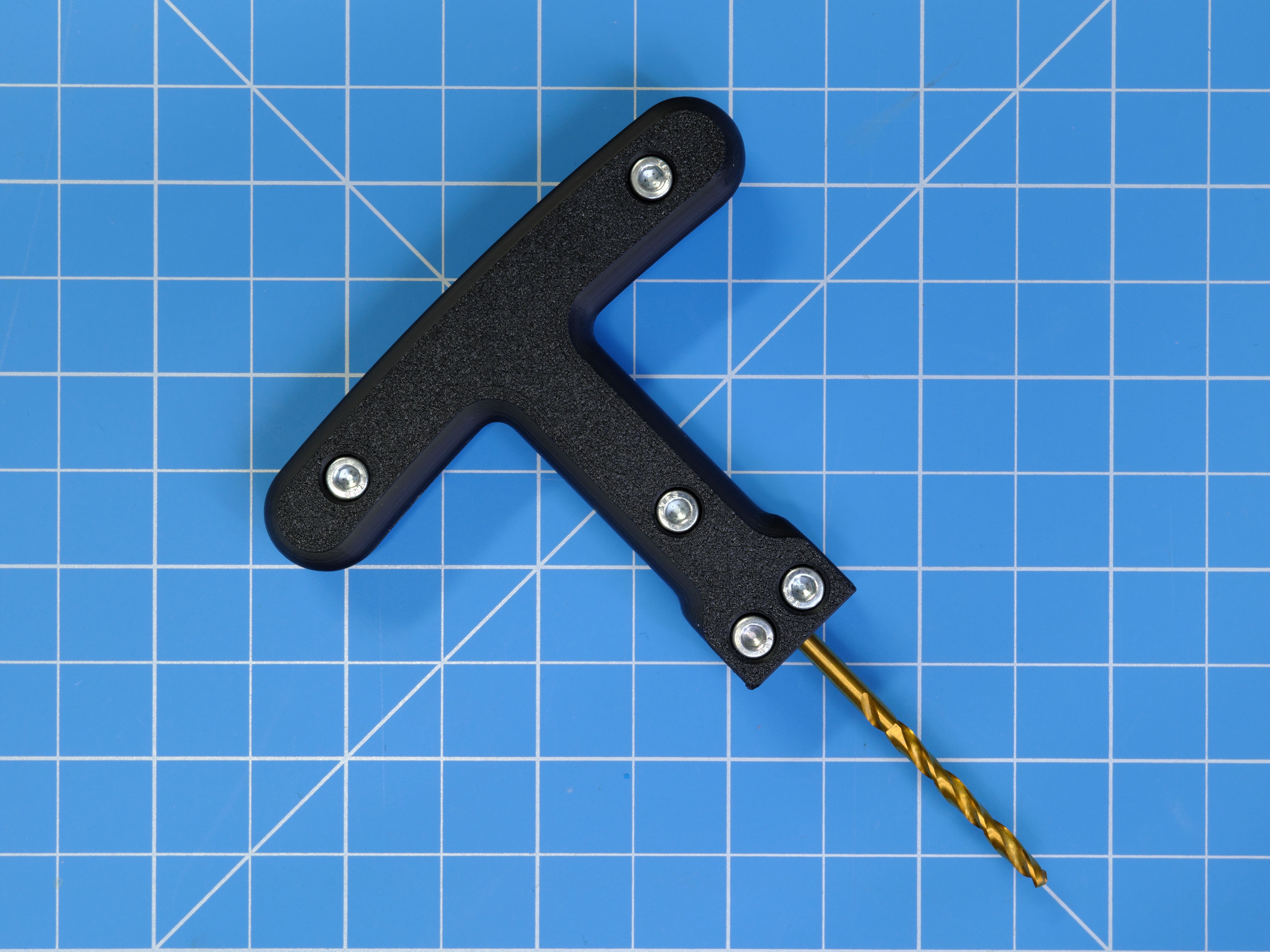 T-Handle Hand Drill (REV 2, Parametric) 3D model