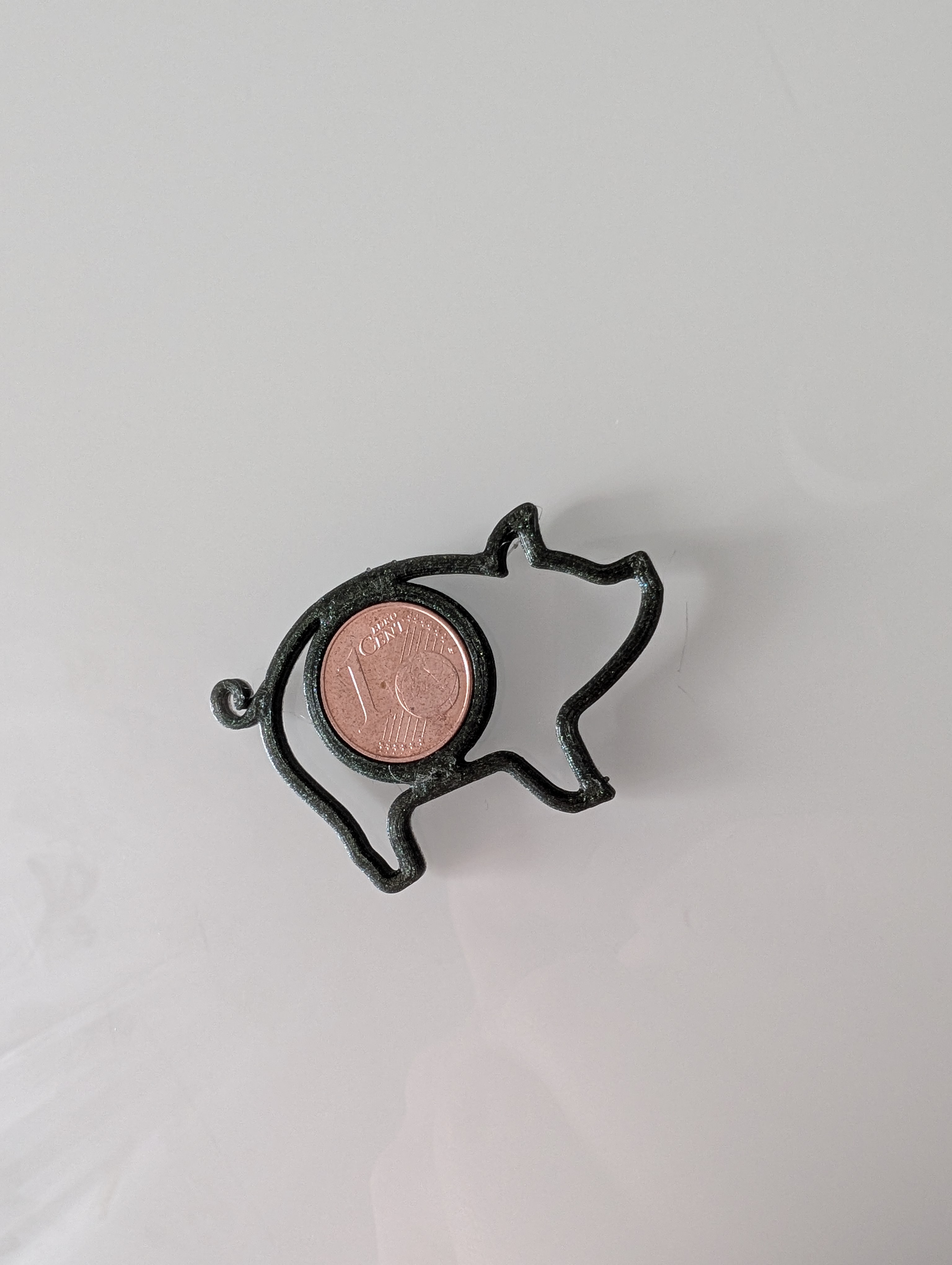 Lucky Charm 1 cent coin (lucky pig) // Glücksbringer 1 Cent Münze (Glücksschwein)