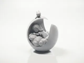 Moon Bed Baby Nursery Decor 3D Printable