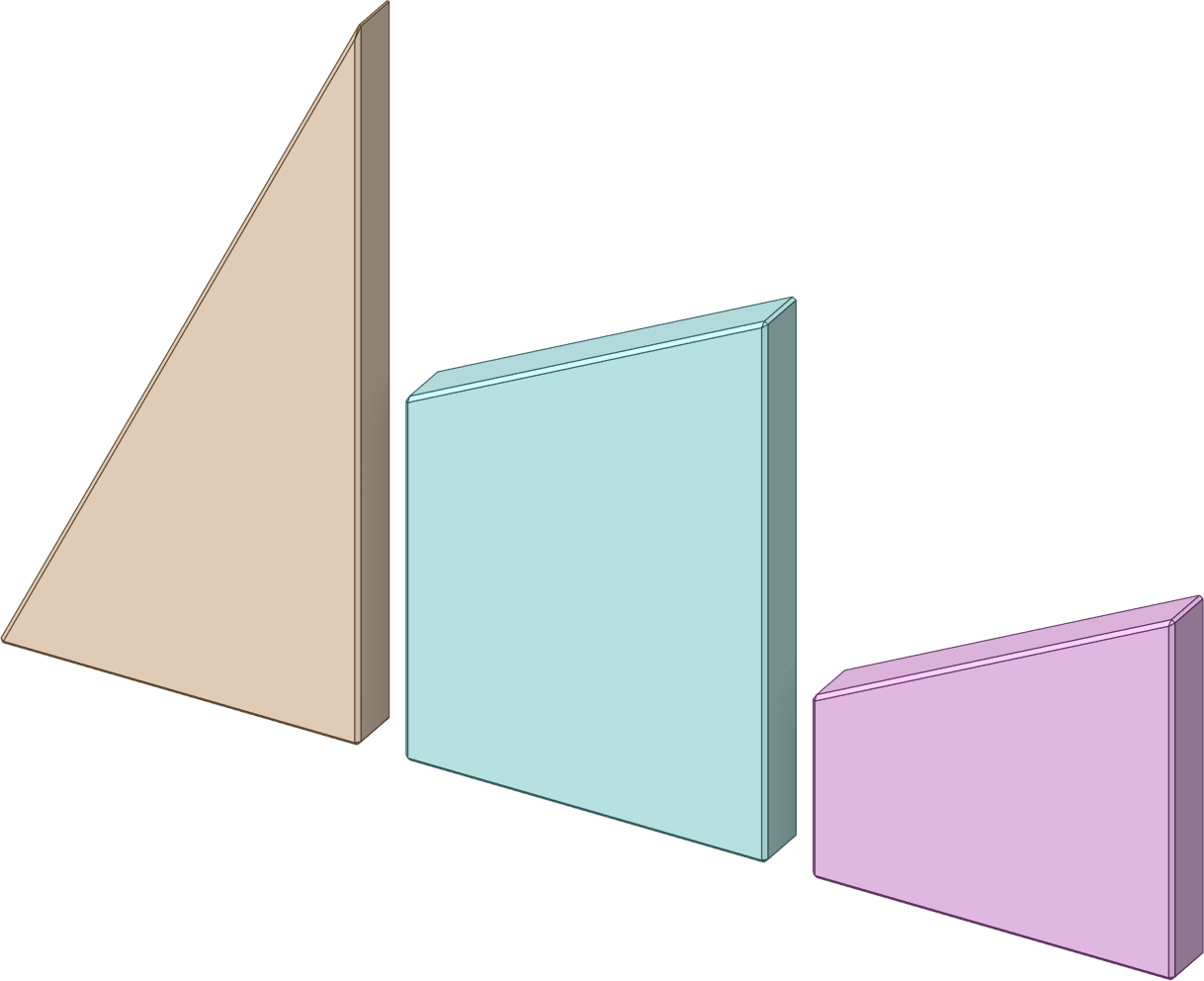 3 Pieces 9 Symmetric Shapes