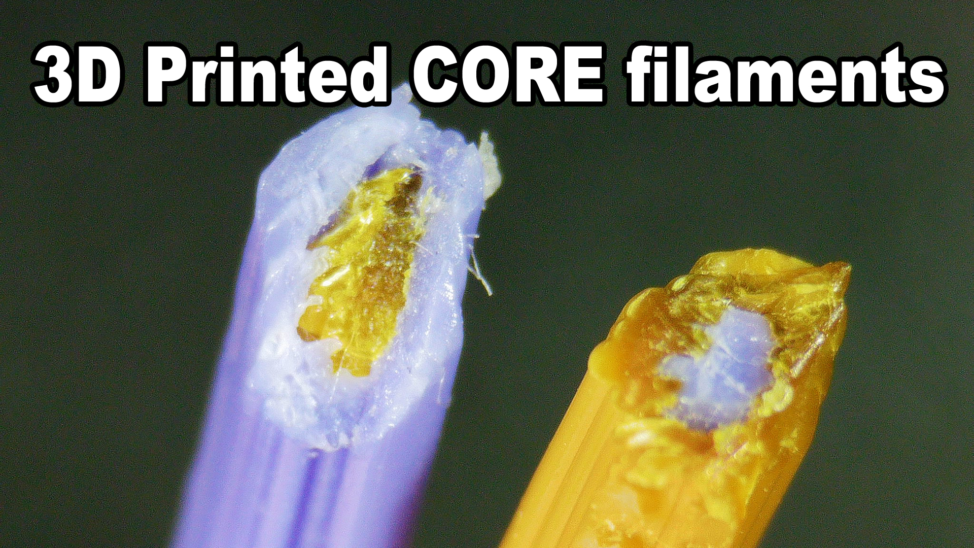 Core filament for 3D printing