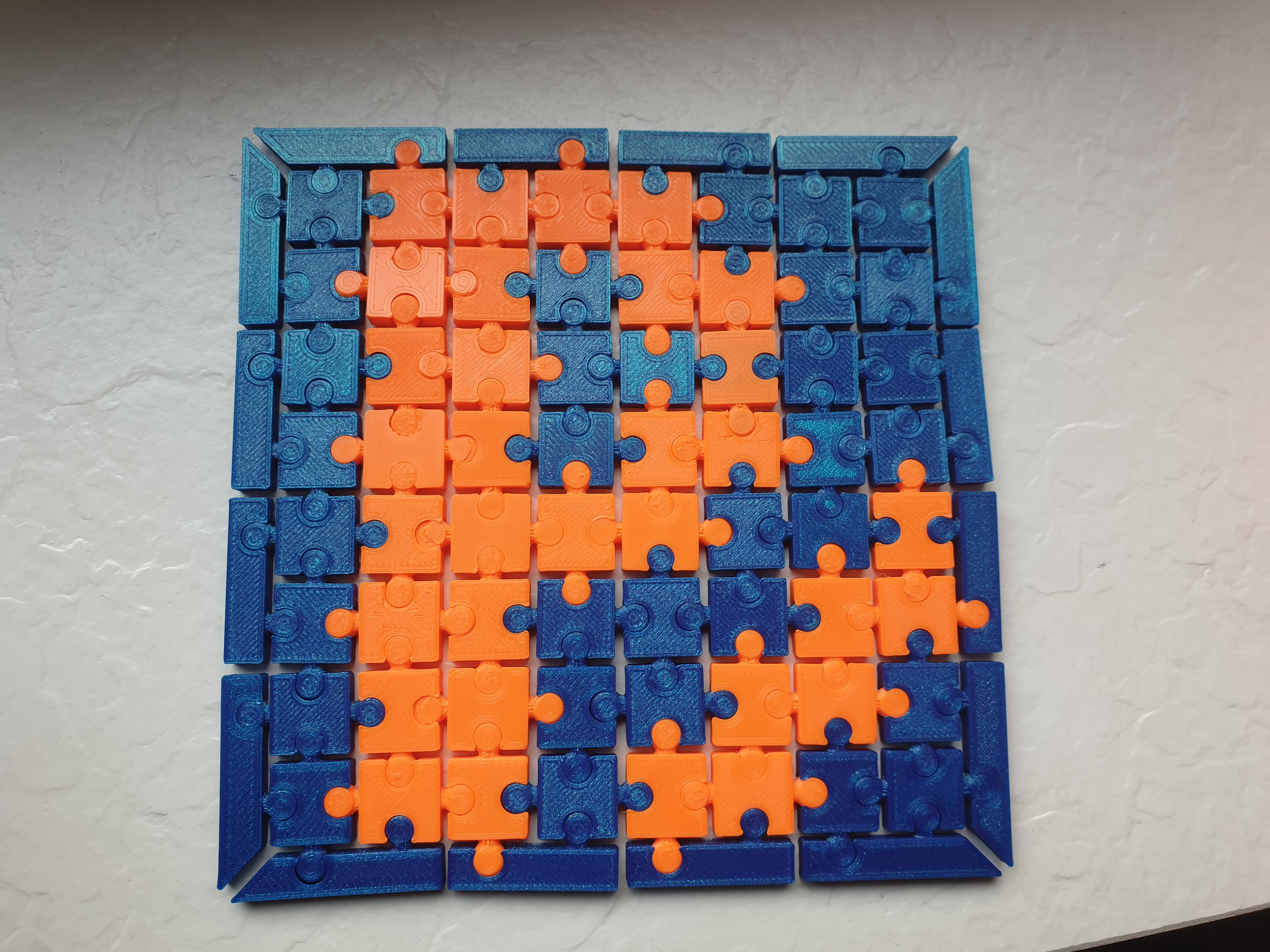 Puzzle style fabric - multi color - clip system