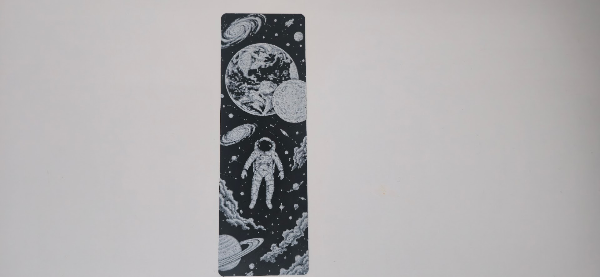 Astronaut Earth Moon Space Bookmark